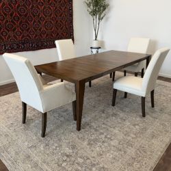 West Elm Dining Table Solid Wood Extendable - Delivery Available