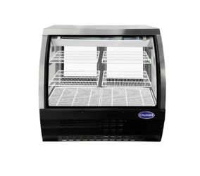 NSF ETL🧊 47 1/4" Black Curved Glass Refrigerated Deli Case
