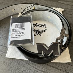 MCM Belt  reversible Black / Mist Grey