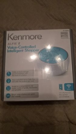 Kenmore ALFIE Voice-Controlled Intelligent Shopper New Unopened Shrinkwrap. . Kenmore Alfie is a smart, easy to use intelligent shopper device that