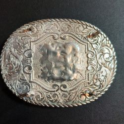 Sterling Silver Belt Buckle.925 Silver 4.25 Oz