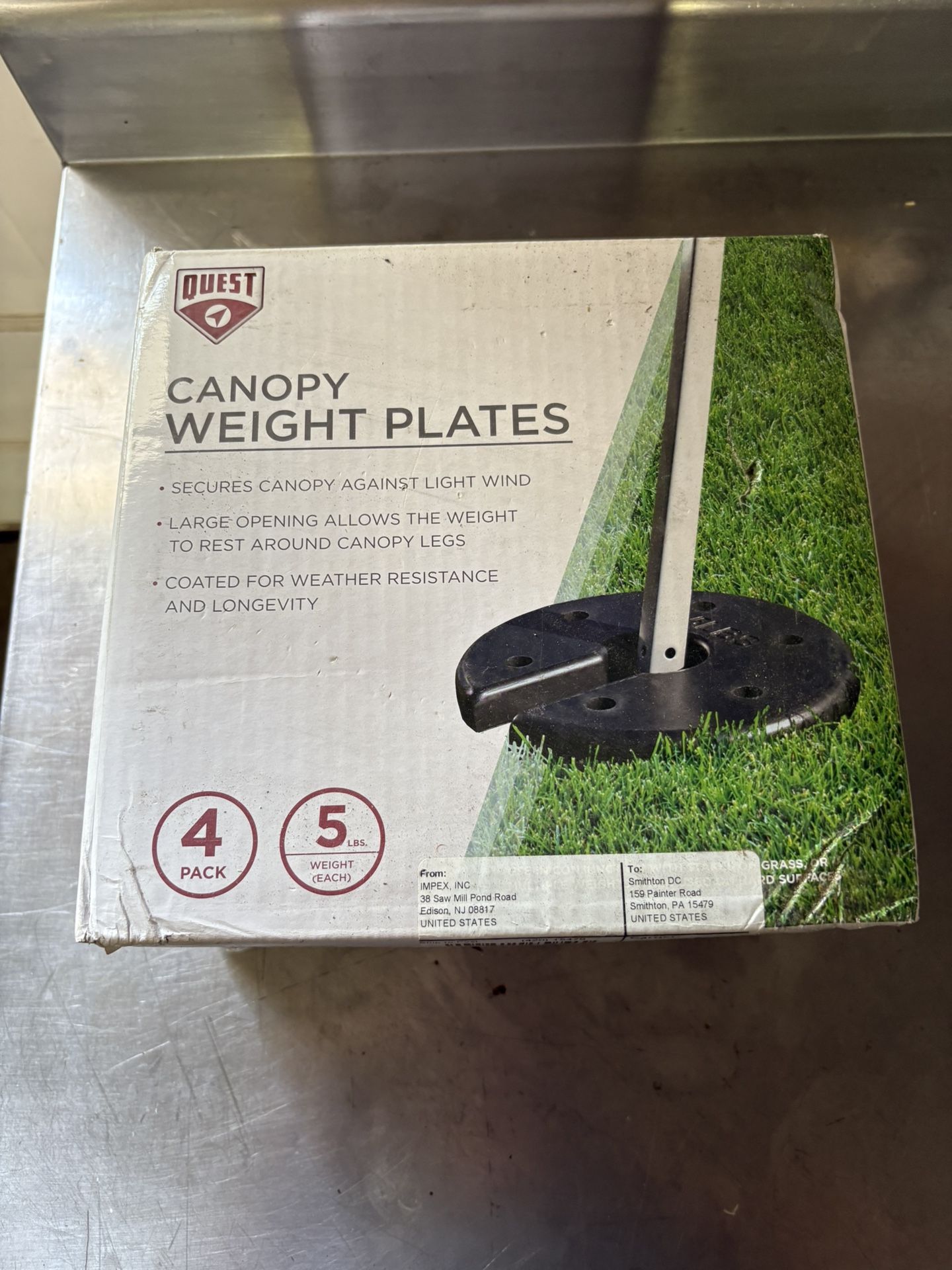 Canopy weight plates