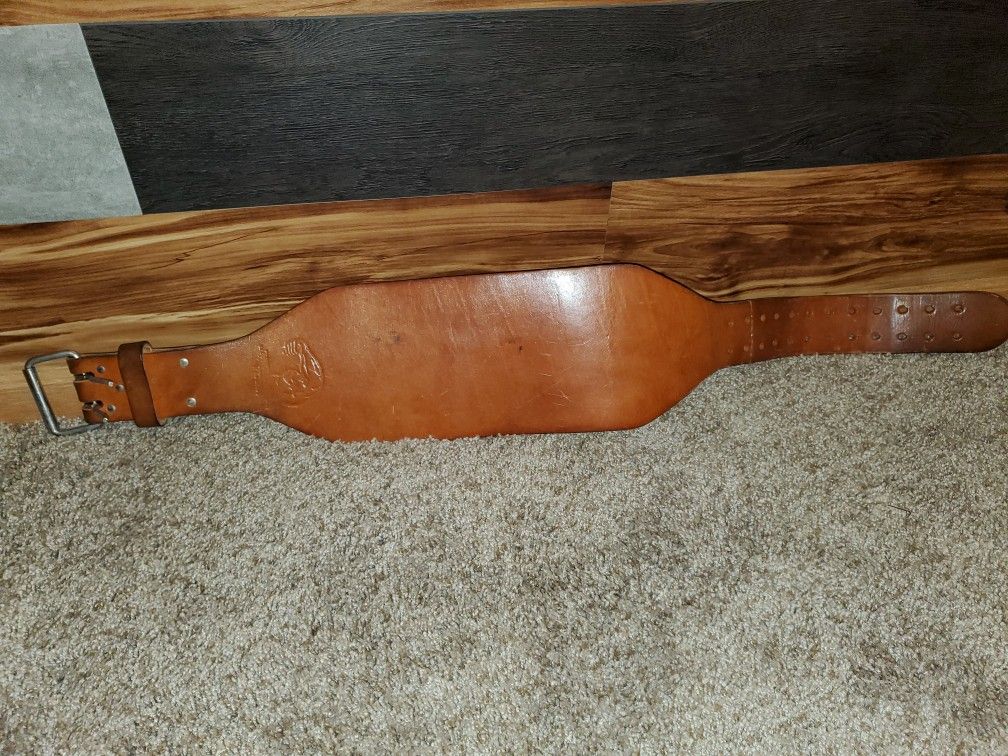 Genuine leather workout belt
