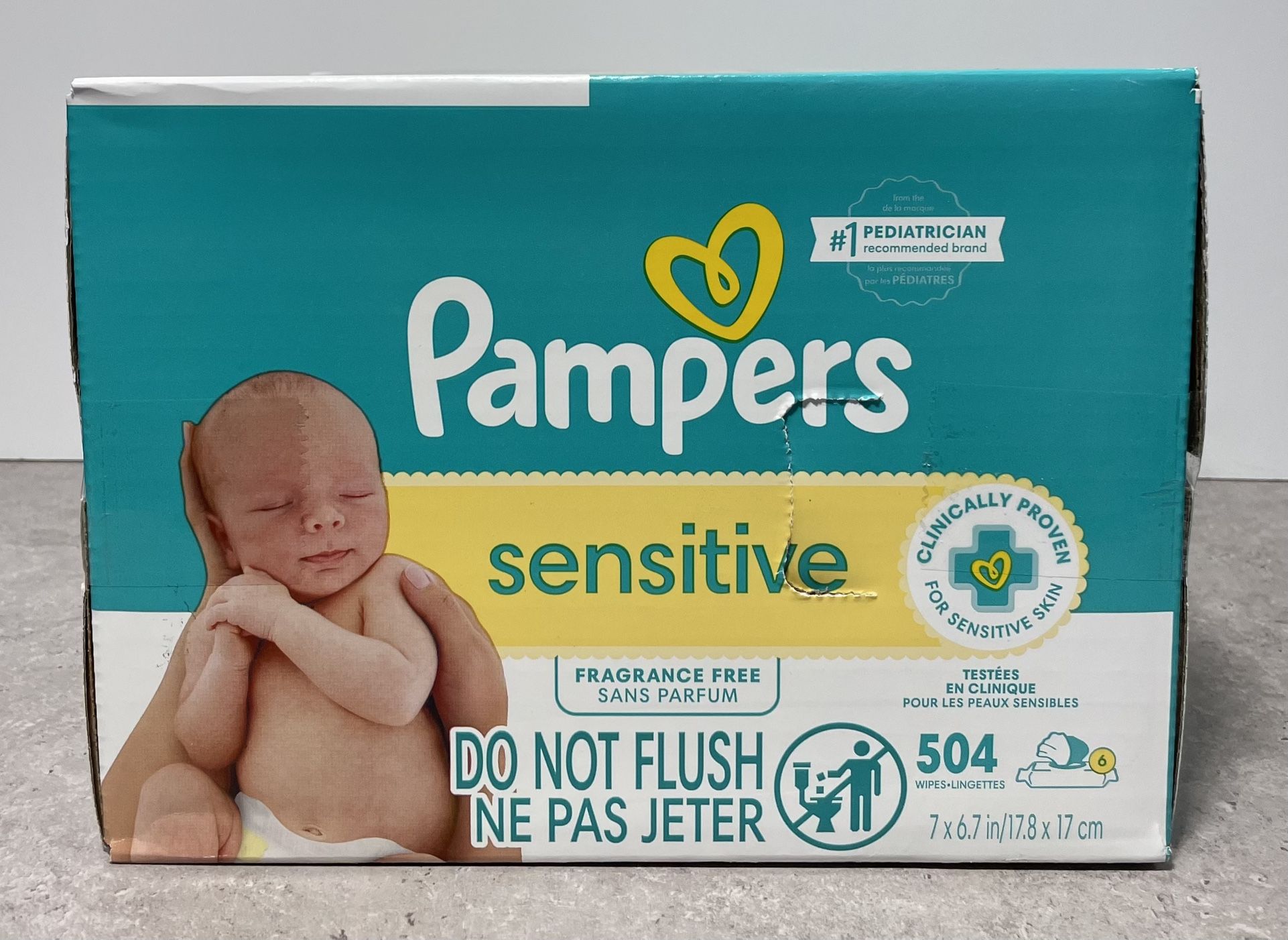 Pampers sensitive wipes