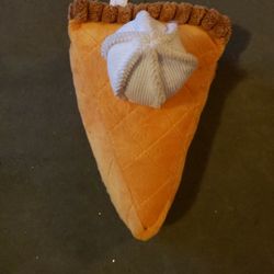 Barkbox Stuffed Piece Of Pumpkin Pie Dog Toy Or Decoration 