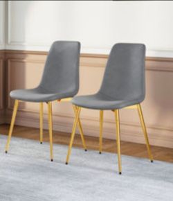 GREY DINING CHAIR SET OF 2 PCS💥BRAND NEW NEVER USE 💥