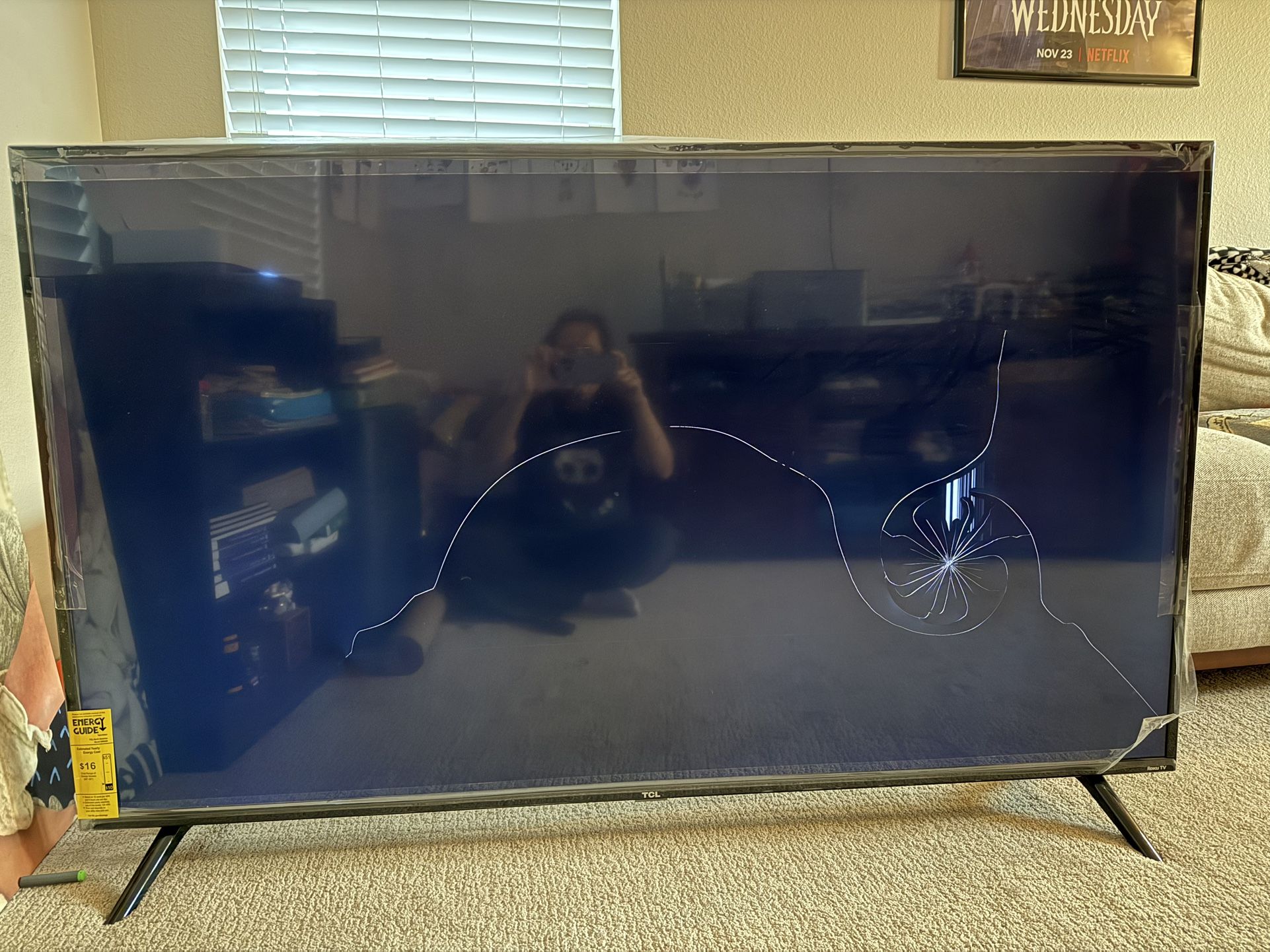 FOR PARTS TCL 65" CLASS 4-SERIES 4K UHD HDR ROKU SMART TV - 65S425
