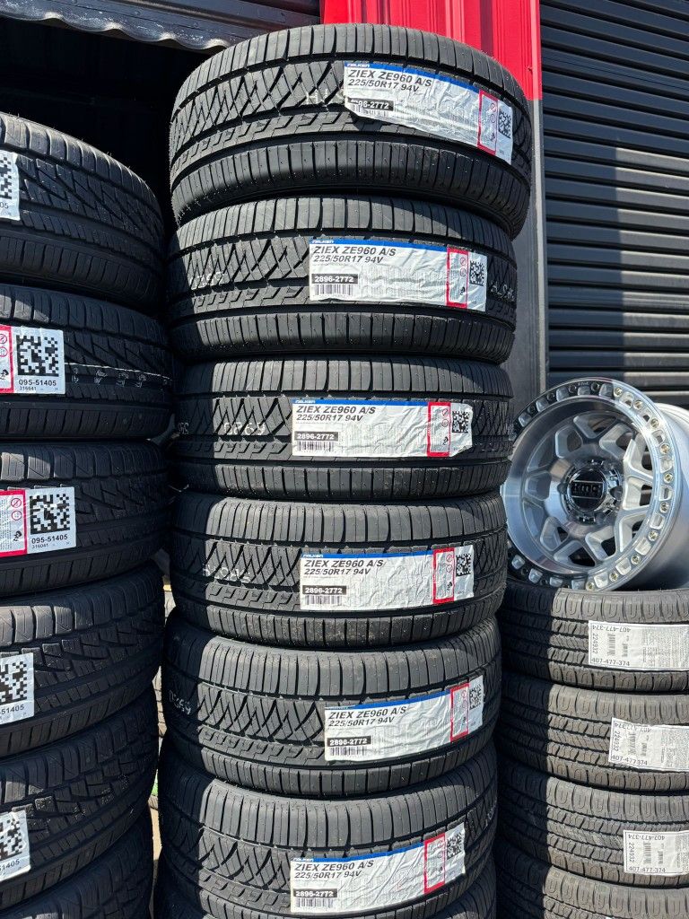 225/50/17 Falken ziex all season tires / set de llantas nuevas 