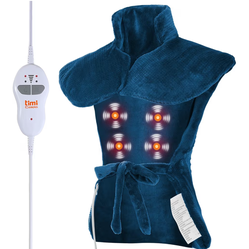 Wearable Heating and Massaging Pad for Neck and Back