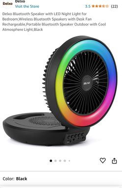 Bluetooth Speaker Fan Nightlight 