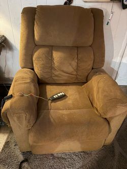 GZMR Large Size Chenille Power Lift Recliner Chair Brown Chenille Upholstered Powered Reclining Stationary with Lift Assistance