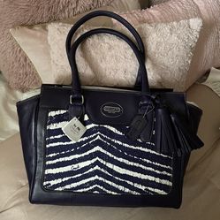  New Zebra Coach Medium Zize