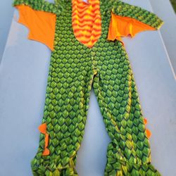 Green Dragon kids costume (partial) approx kids size 6-8??