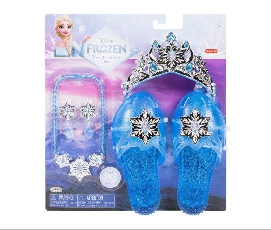 Disney Frozen Elsa Princess Accessory Set Tiara and 1 Pair of Shoes New