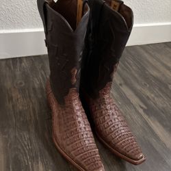 Red Diamond Crocodile Boots