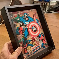 Marvel Comics Captain America 3D Holographic 8 X 10