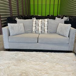 Nice Grey 2pc Sofa Couch Set (DELIVERY AVAILABLE)