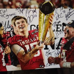 2026 National Champs Indiana Hoosiers Mendoza Cignetti Autograph Signed 