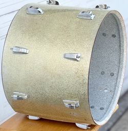 Vintage Ludwig 60's 14x18 Bass Kick Drum Shell Silver Sparkle for Drum Set