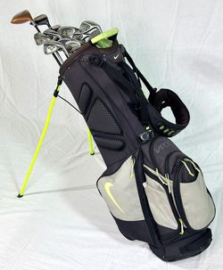 Complete Men’s RH Golf Club Set | TaylorMade Burner Driver Woods Irons Putter + Nike Stand Bag | 14 Clubs