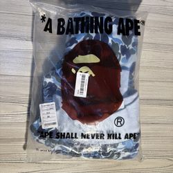 A Bathing Ape Bape Camo Shark Blue Full Zip Hoodie