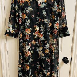 Flowery Black Dress ❤️