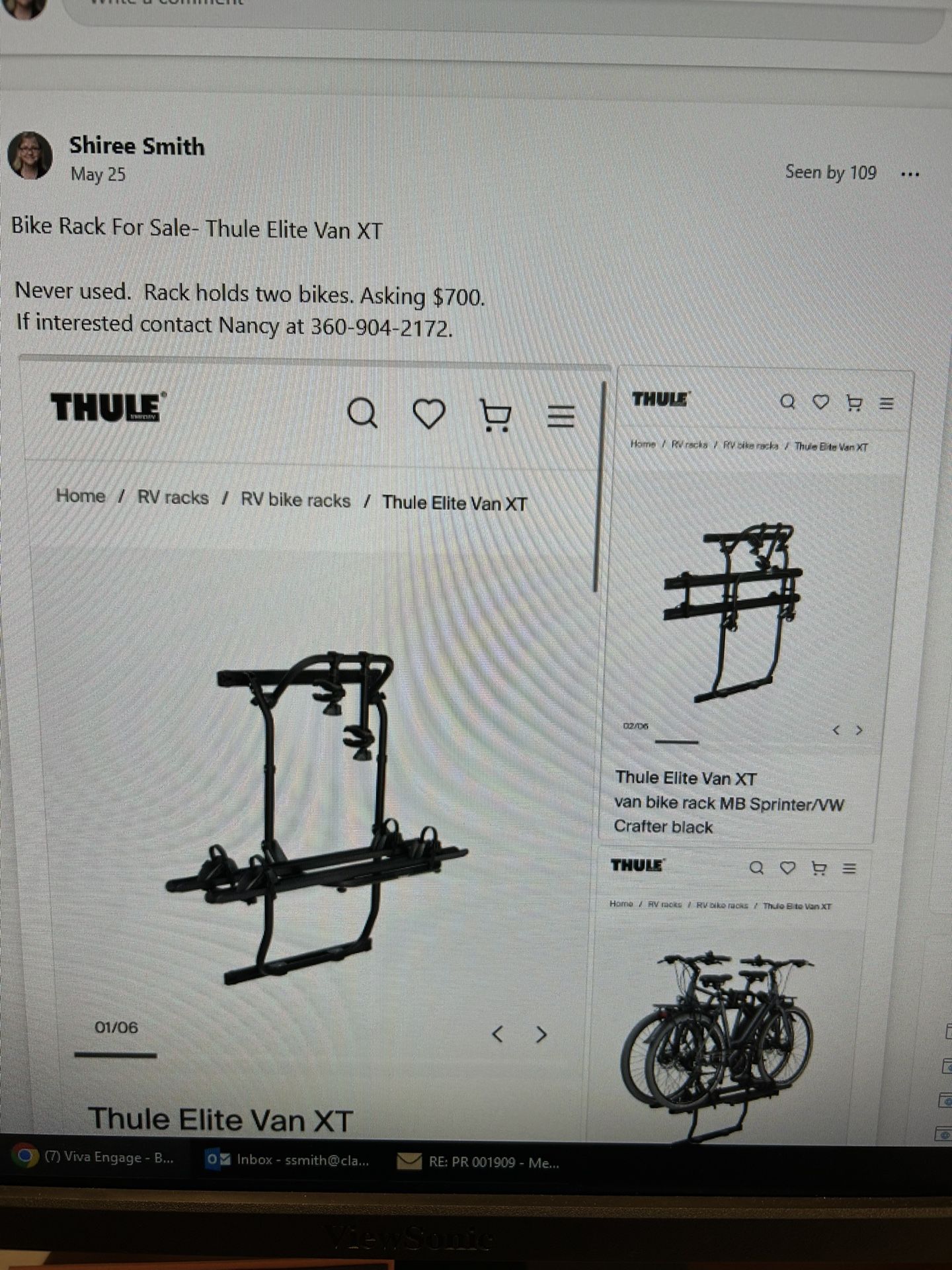 Bike rack - Thule Elite Van XT