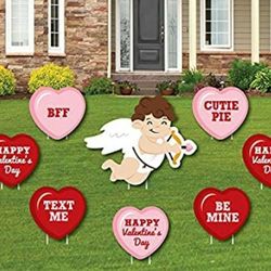 NEW SET OF 8 OUTDOOR VALENTINES DAY