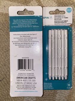 NEW Two 18pc Pen Rod Refills Spin It Art And Crafts