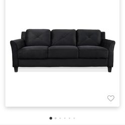 Black Microfiber Sofa Couch