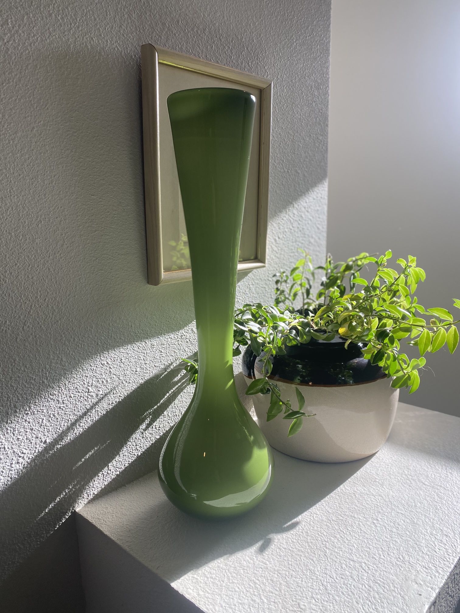 Large MCM Style Glass Vase