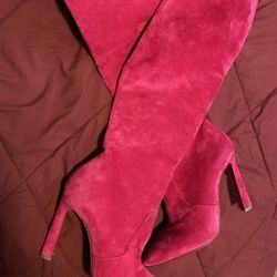 Hot Pink Women Boots Size 9 