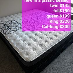 🟦King Size Pillow Top Mattress 12" Thick 