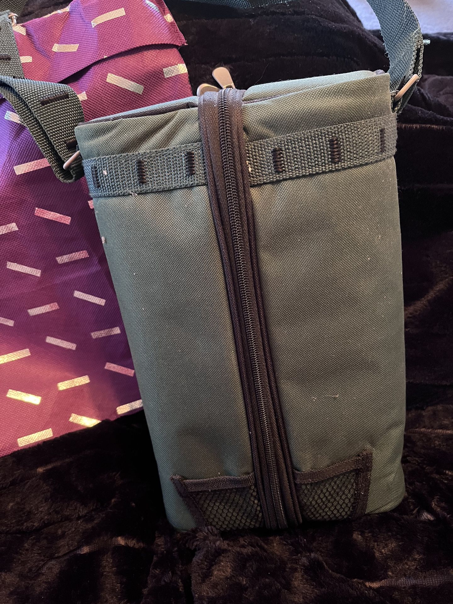Forest Green Picnic Wine Carrier