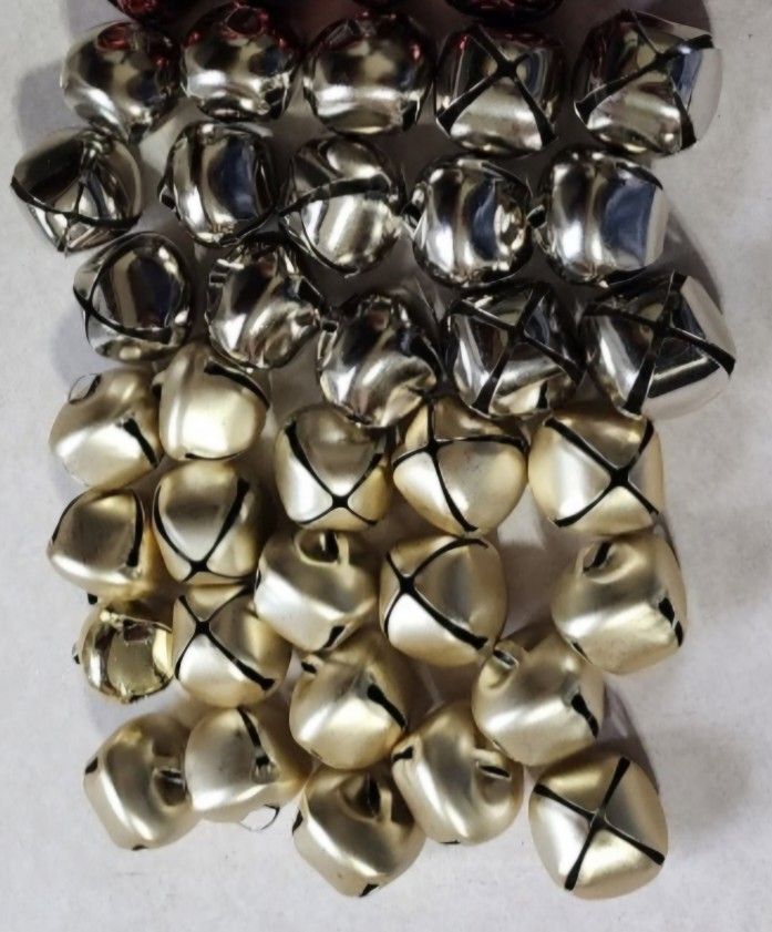 34 Piece Multicolor Assorted Christmas Sleigh Bells Set