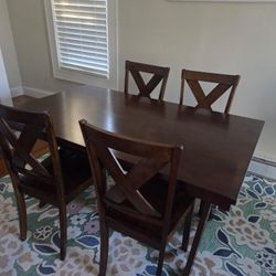Dining Table Set with 4 Chairs