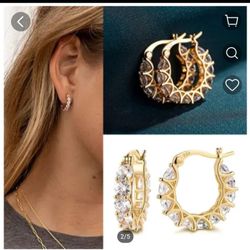 Fashion Cubic Zirconia Circle Hoop Earrings