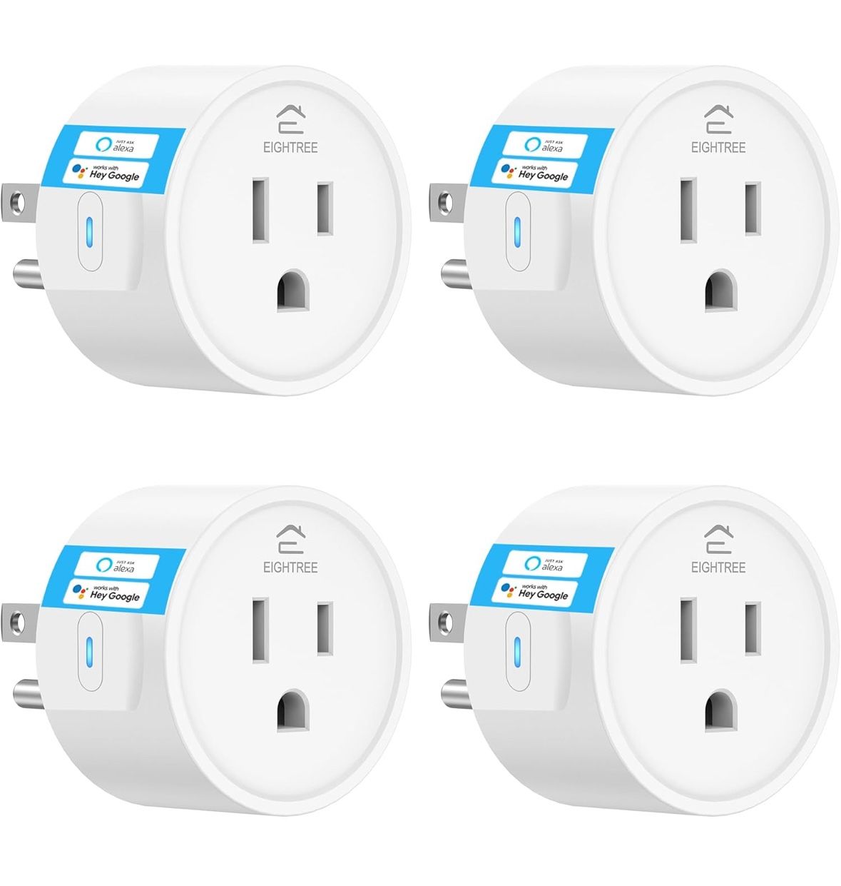4 Pack EIGHTREE Smart Plug - Works with Alexa/Google Home/SmartThings-2.4 GHZ