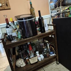 Vintage Mid Century Rolling Bar cart
