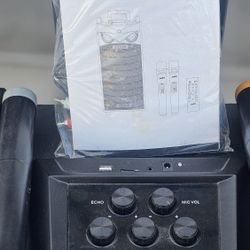 Moukey MTs210-1 Portable Speaker 280W Bluetooth Sing Machine Double 10" Woofer