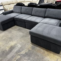 FREE DELIVERY AND INSTALLATION - 🚚 Brand New in Box 📦 Gray 6 Pieces Modular Sectional