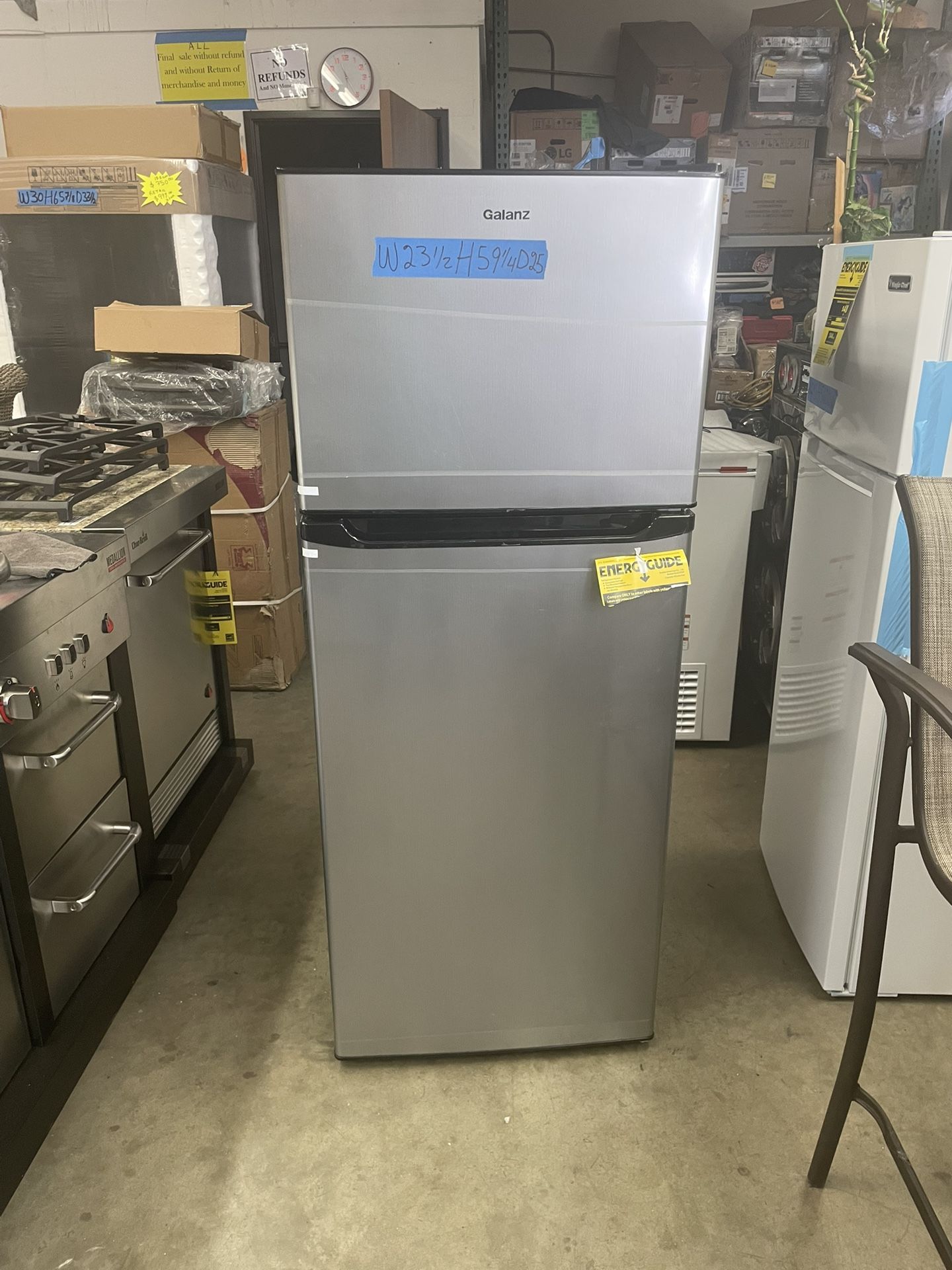 Rwfeigerador Top And Bottom Galanz Gray