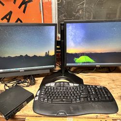 Dell Optiplex and 2 LCD Monitors 22 Inch 