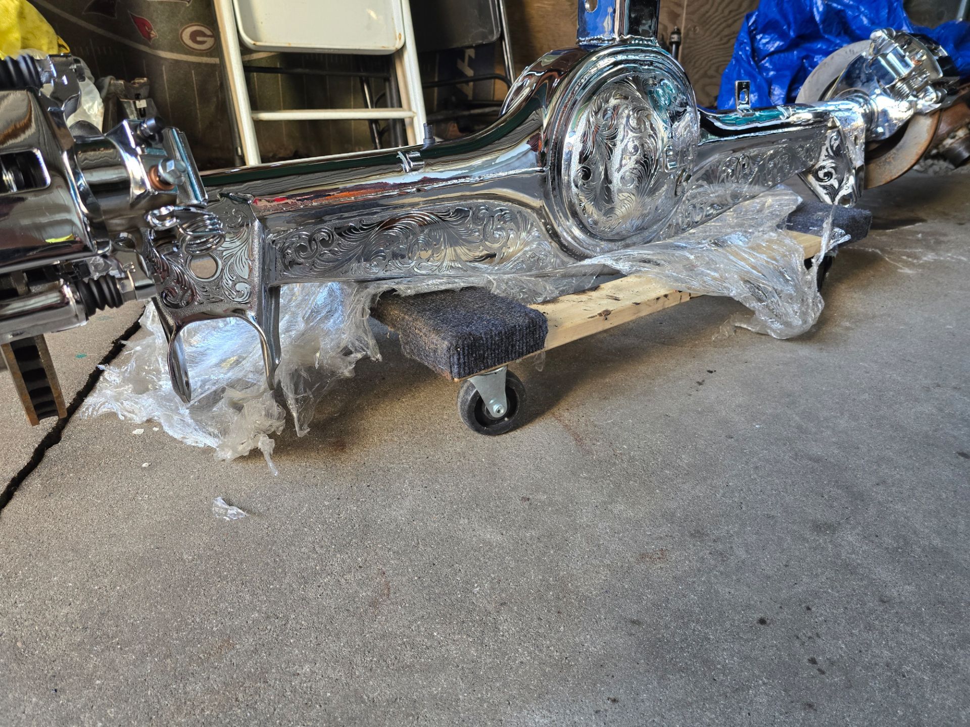 Chrome engraved impala rear end