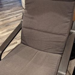 (2) Ikea Poang Dark Brown Rocking Chairs For sale