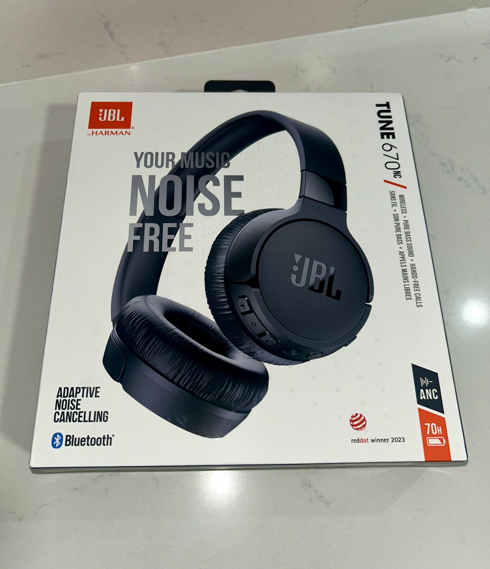 JBL Tune 670 NC Headphones - Noise Cancellation • Bluetooth 5.3 • Battery 70 hrs