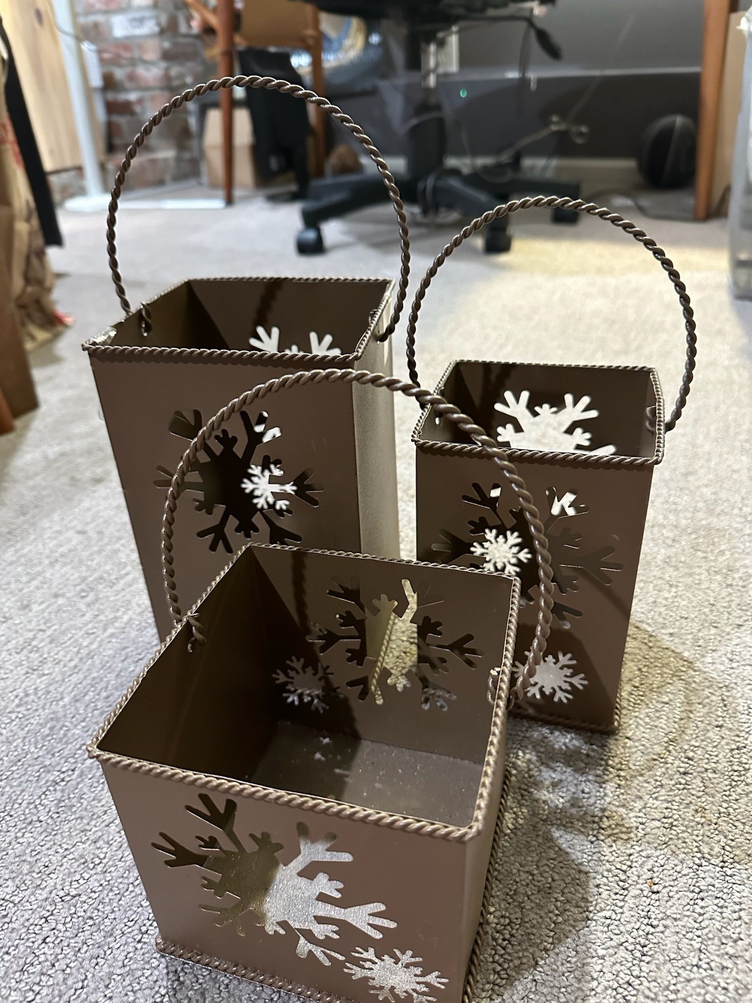 Christmas Candles Holder Decorate