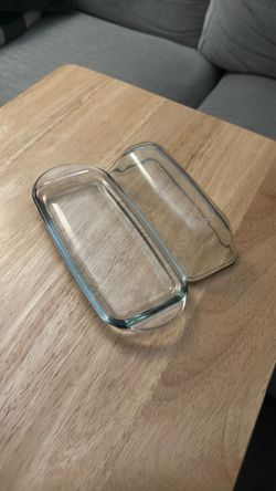 Glass butter container