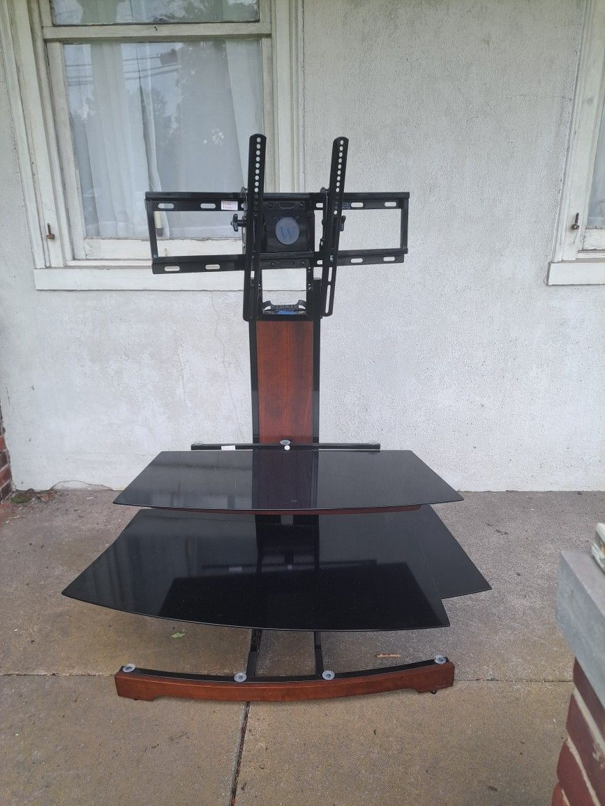 Tv Stand With Glass Shelves