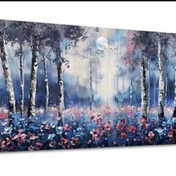 Large Boho Canvas Wall Art For Living Room Wall Decor For Bedroom Trees Forest Scenery Paintings